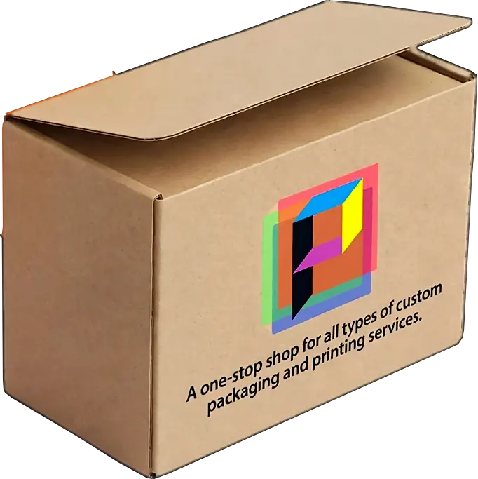 Kraft mailer box printed with the Pressholic logo