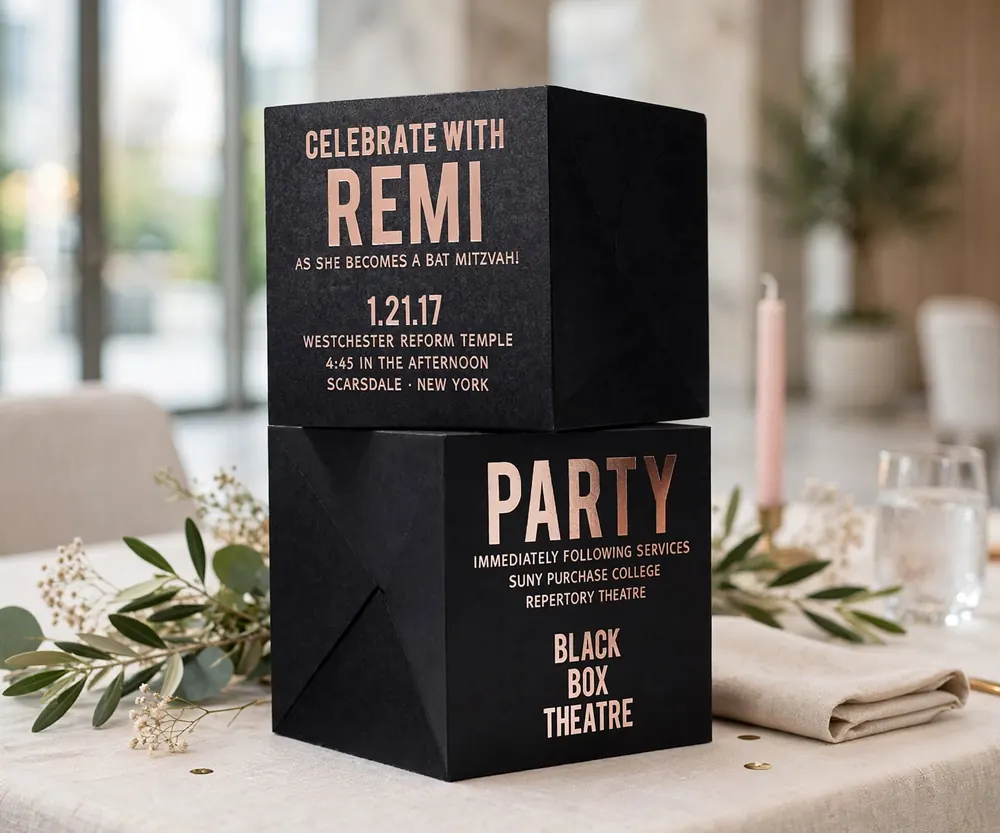 Custom Rose Gold Foil Boxes