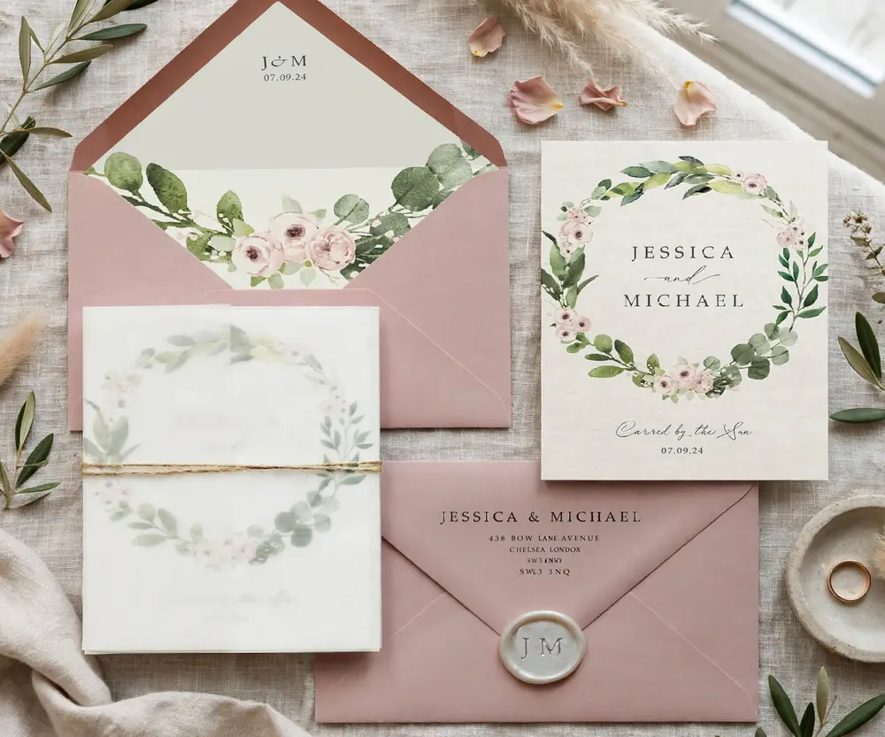 Custom Wedding Cards & Envelopes