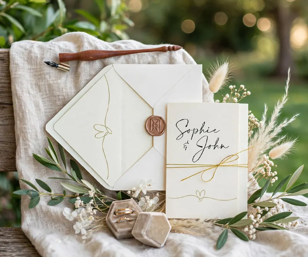 Custom Wedding Cards & Envelopes, photo 4 of 5