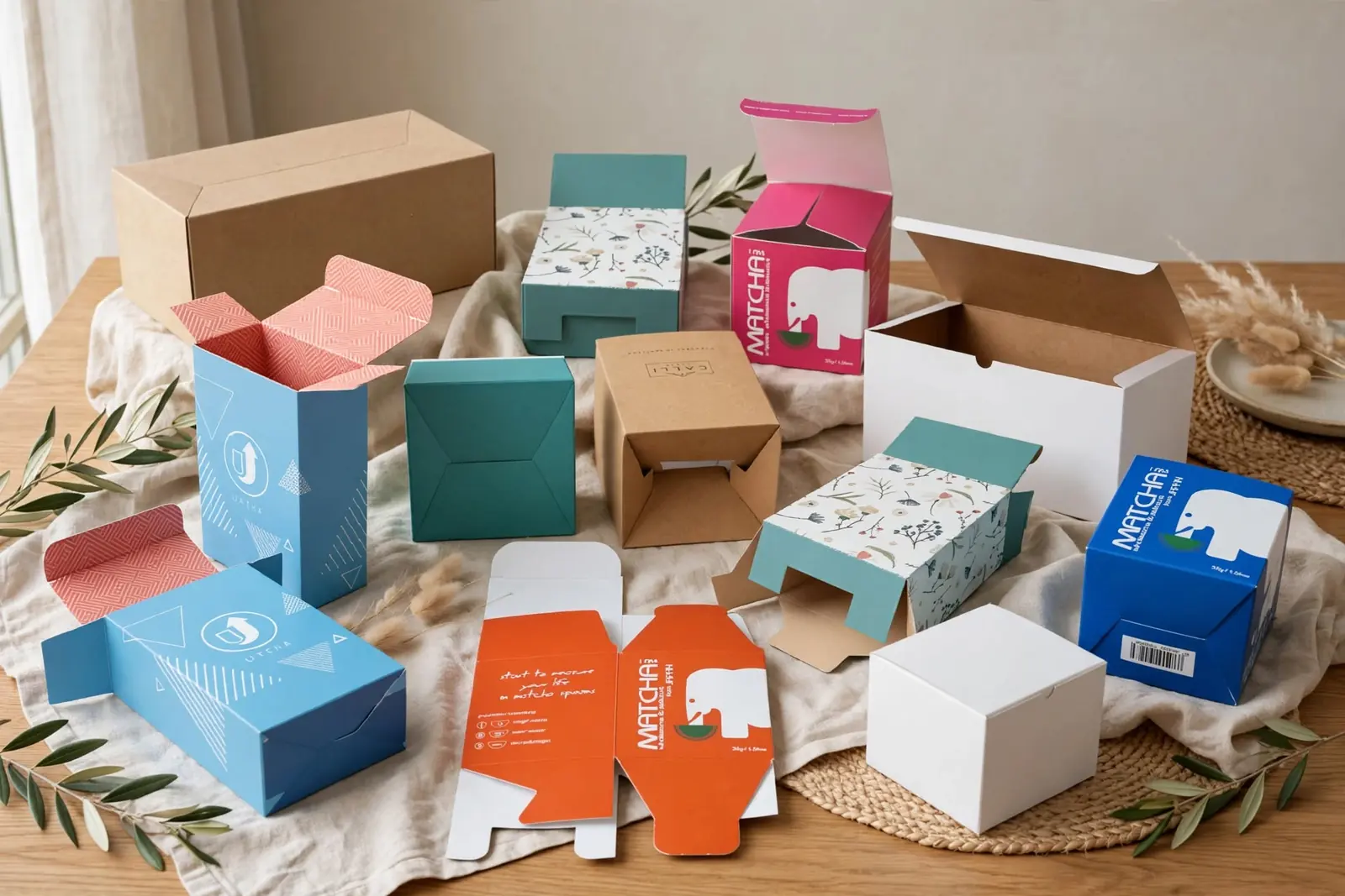 Custom Auto Lock Bottom Boxes in a range of printed designs