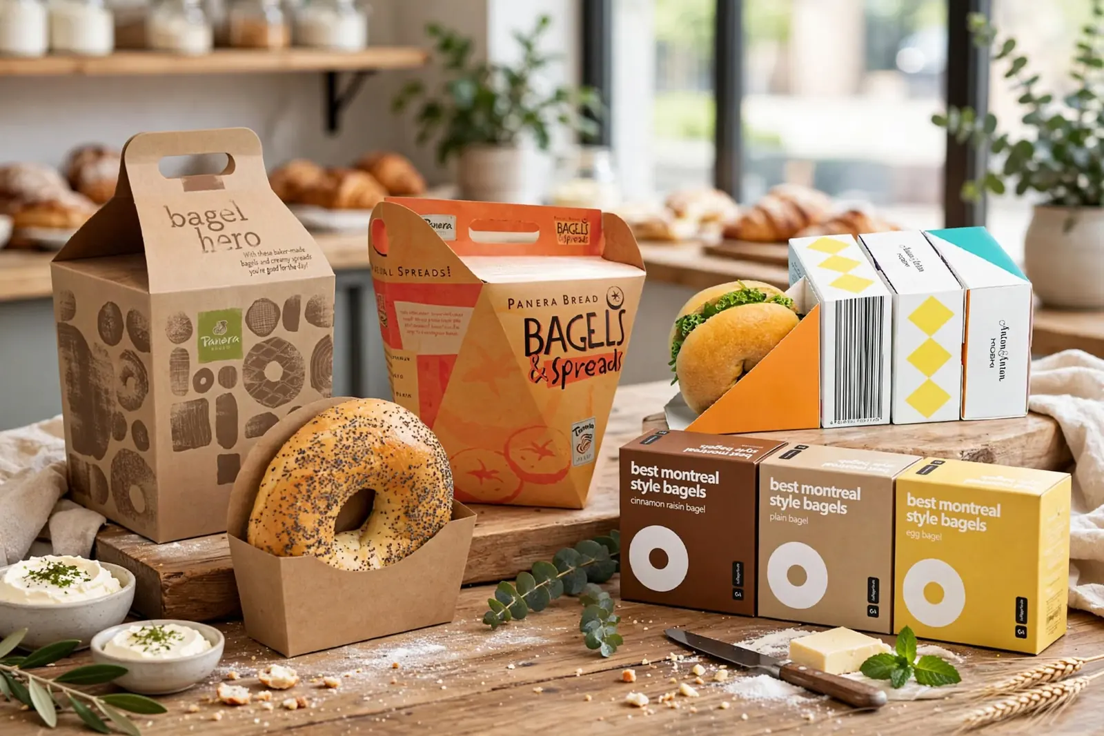 Custom Bagel Boxes in a range of printed designs