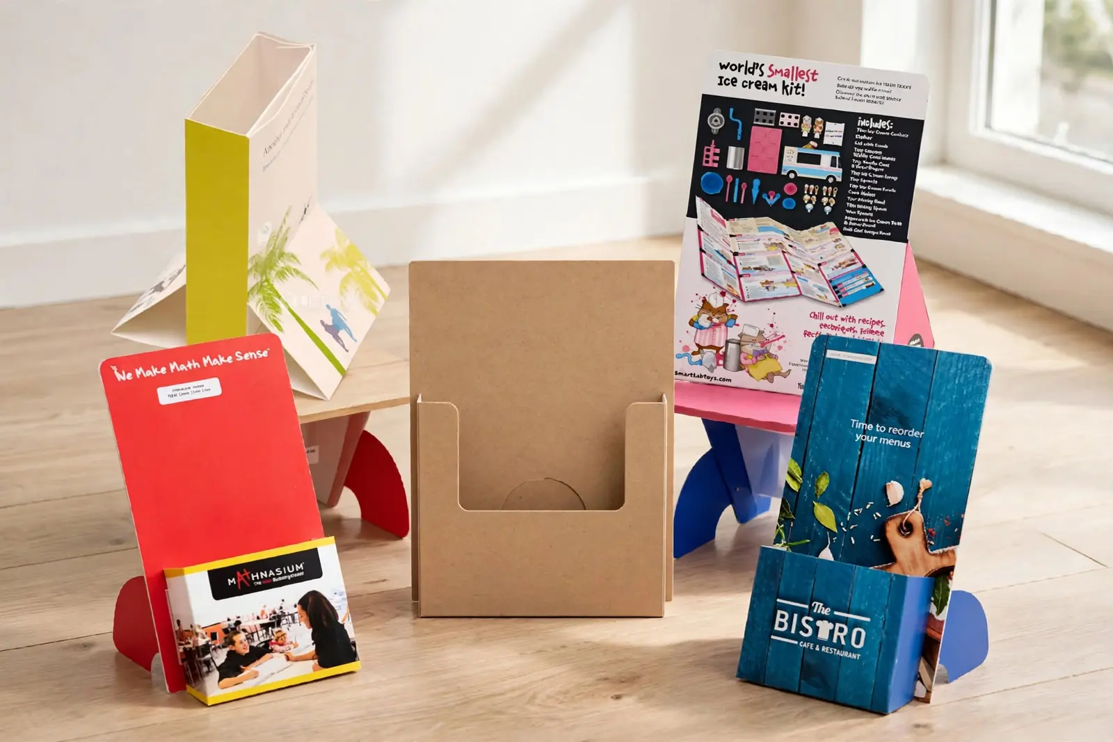 Custom Brochures & Display Holders in a range of printed designs