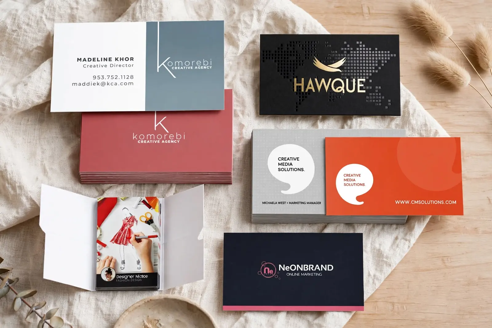 Custom Business Cards in a range of printed designs