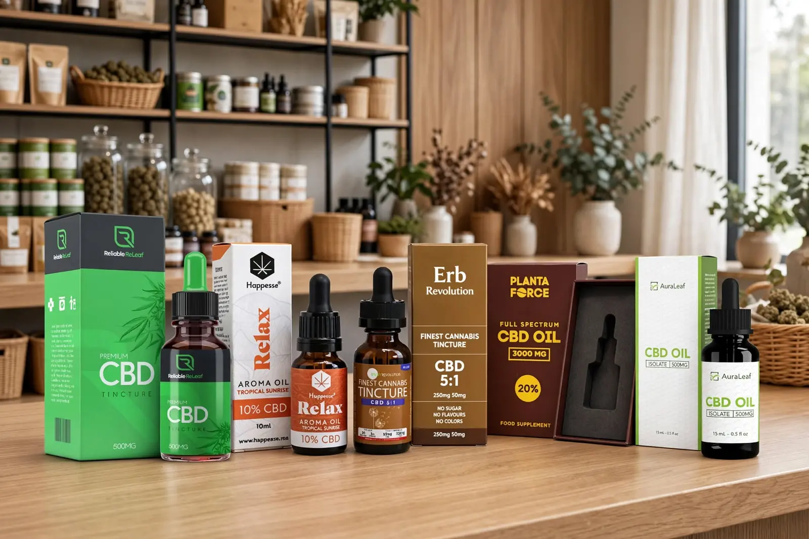Custom CBD Oil Boxes in a range of printed designs
