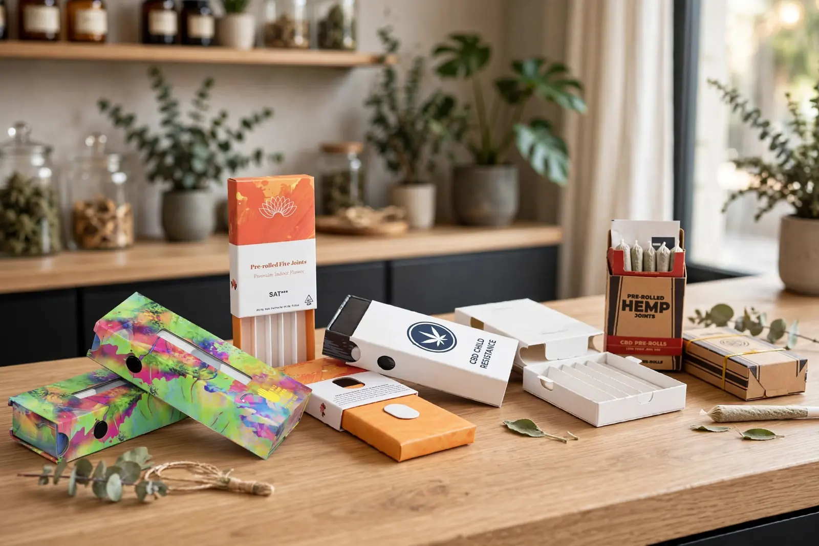 Custom Pre Roll Boxes in a range of printed designs