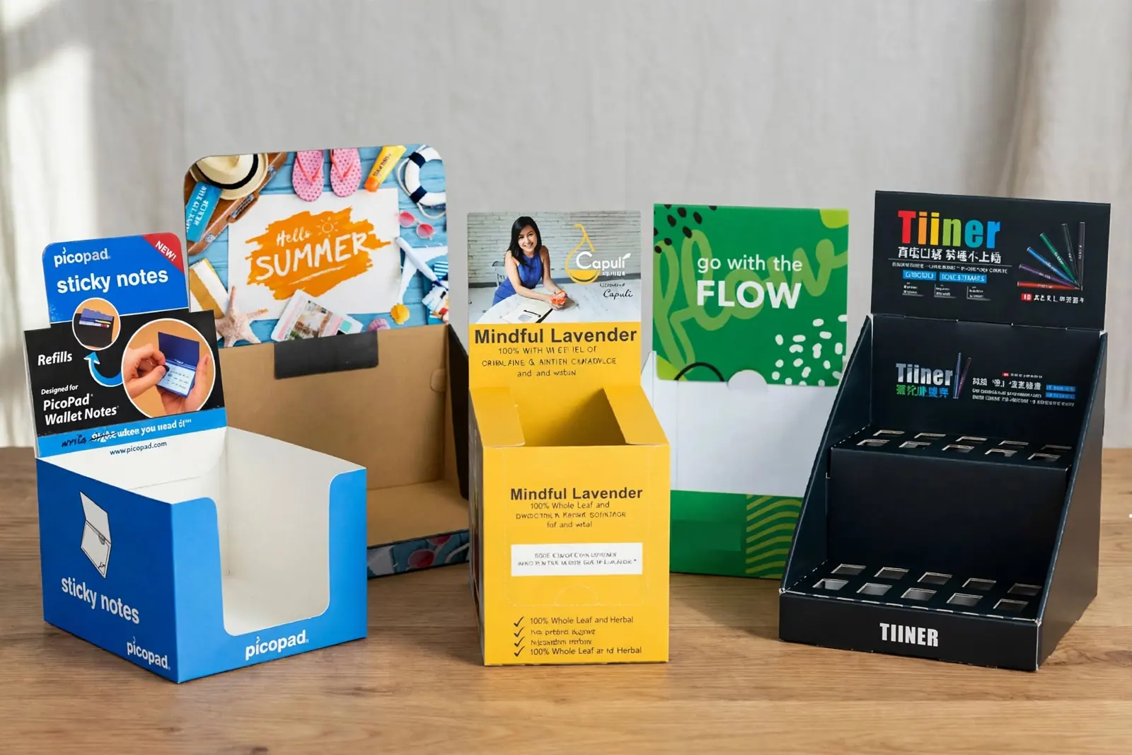 Custom Display Boxes in a range of printed designs
