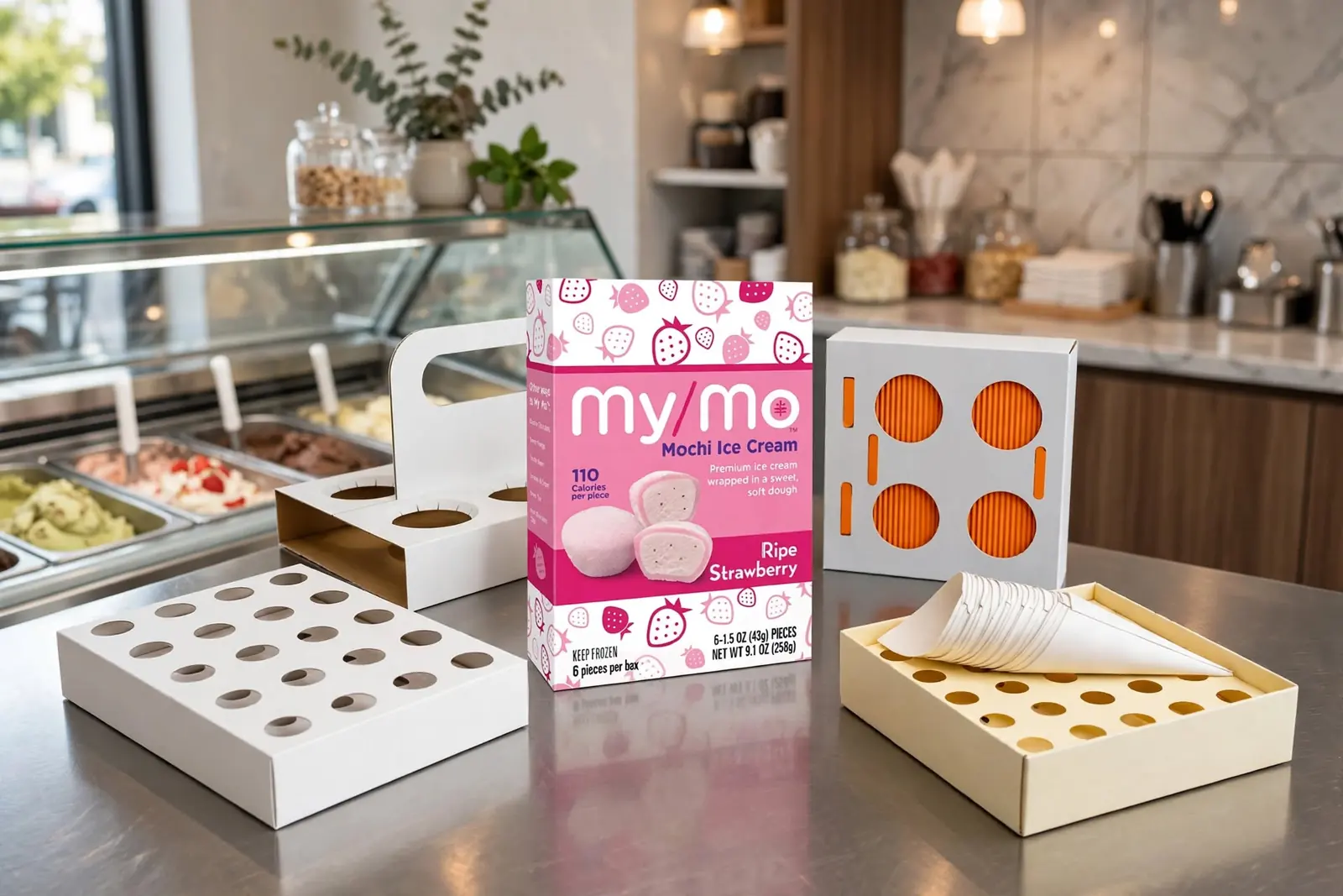 Custom Ice Cream Holders in a range of printed designs