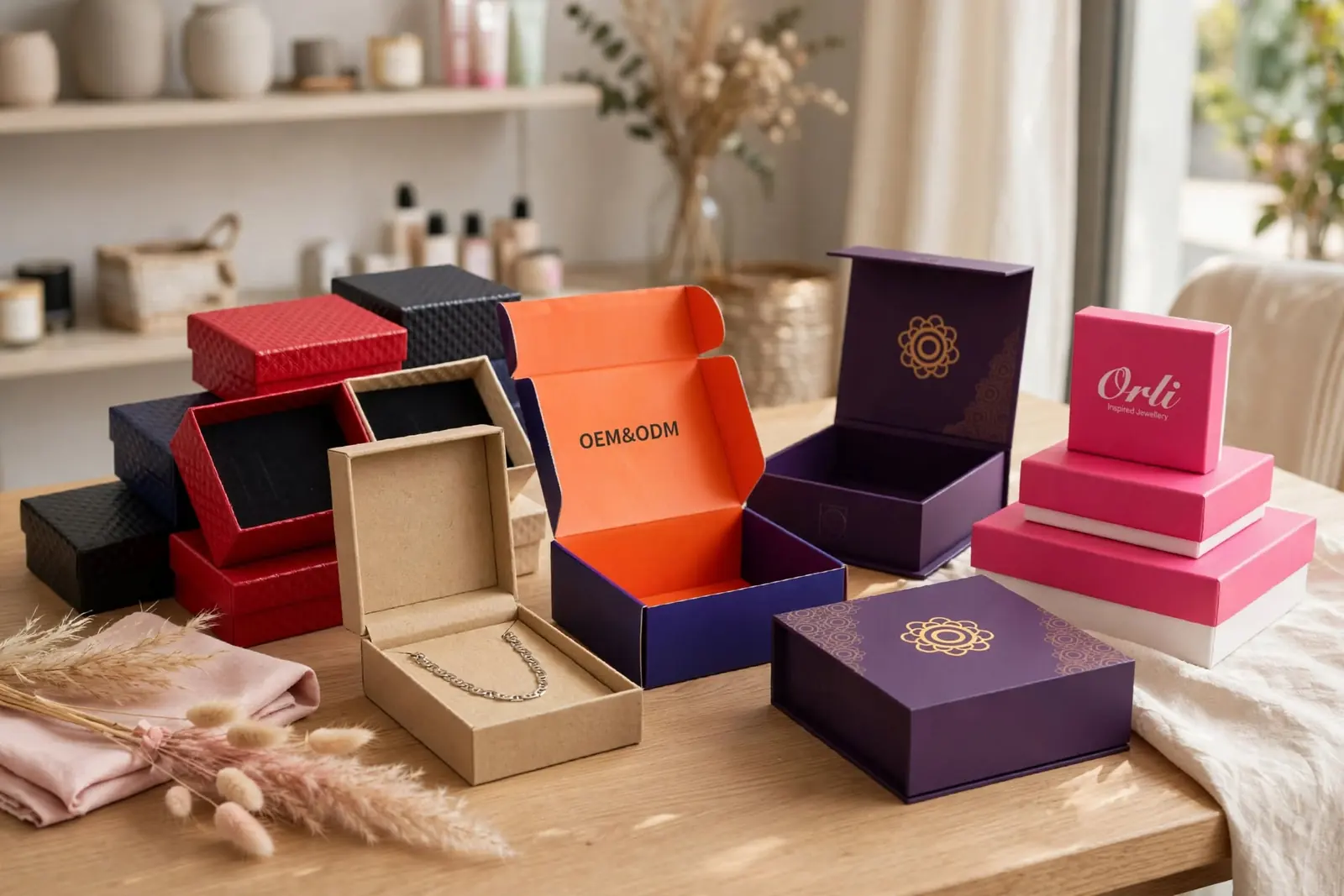 Custom Jewelry Boxes in a range of printed designs