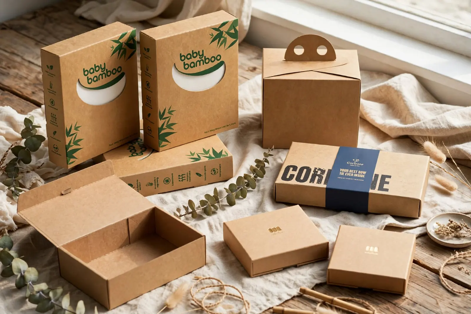 Custom Kraft Boxes in a range of printed designs