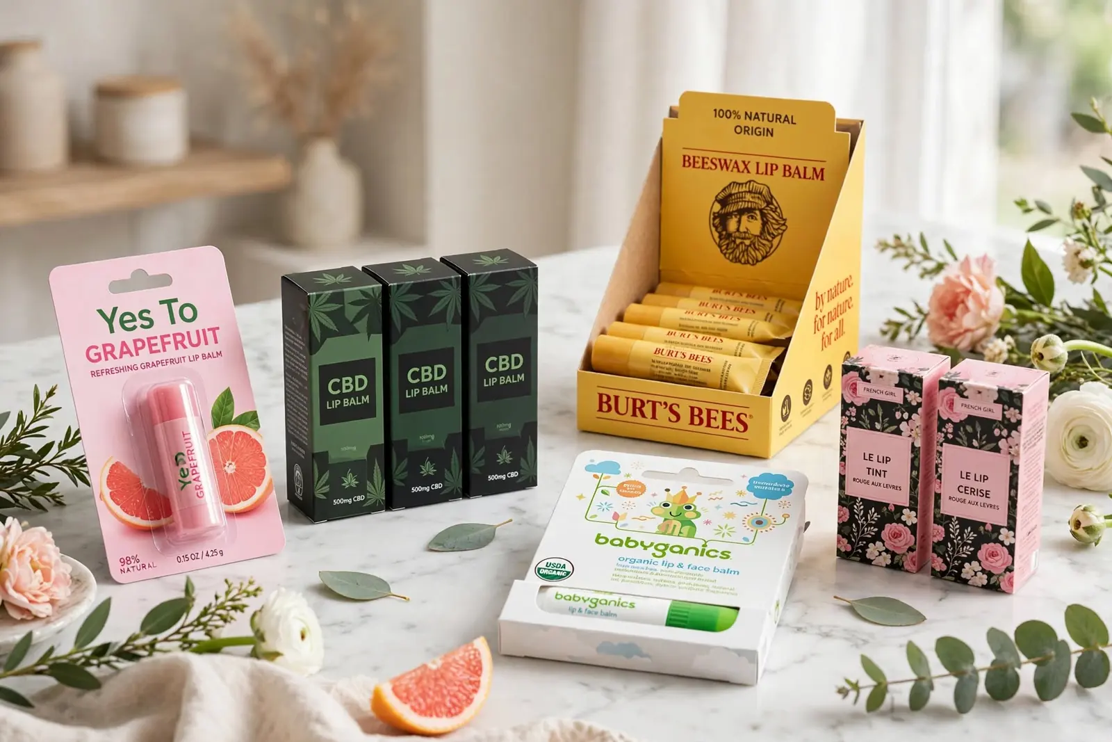 Custom Lip Balm Boxes in a range of printed designs