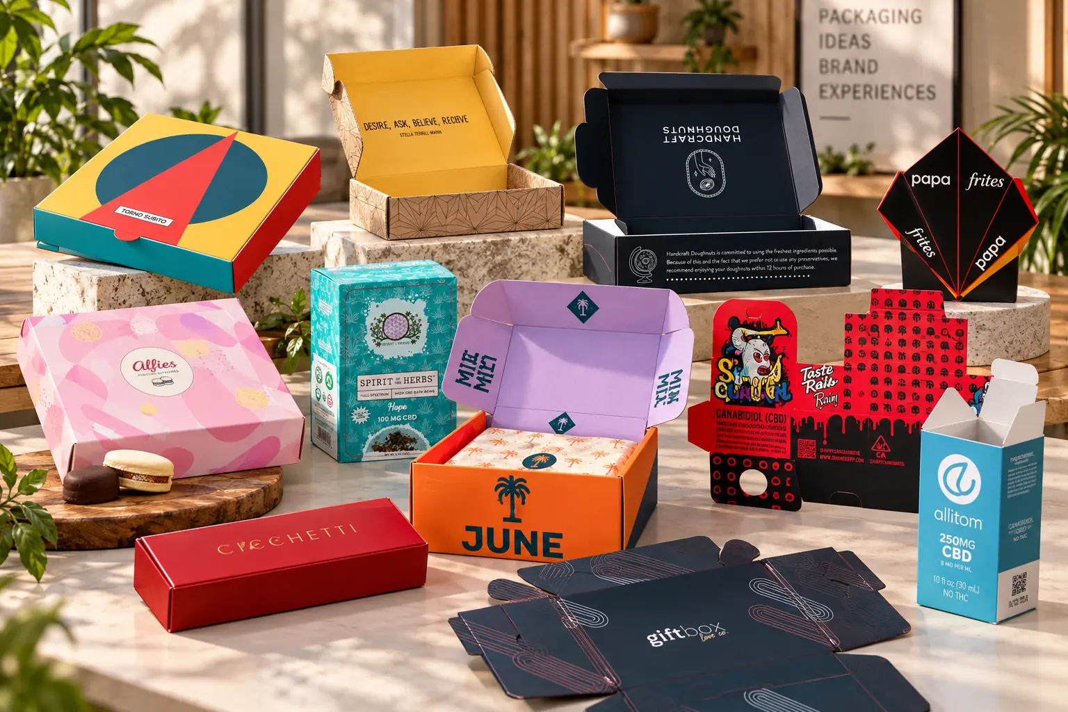 Custom Mailer Boxes in a range of printed designs