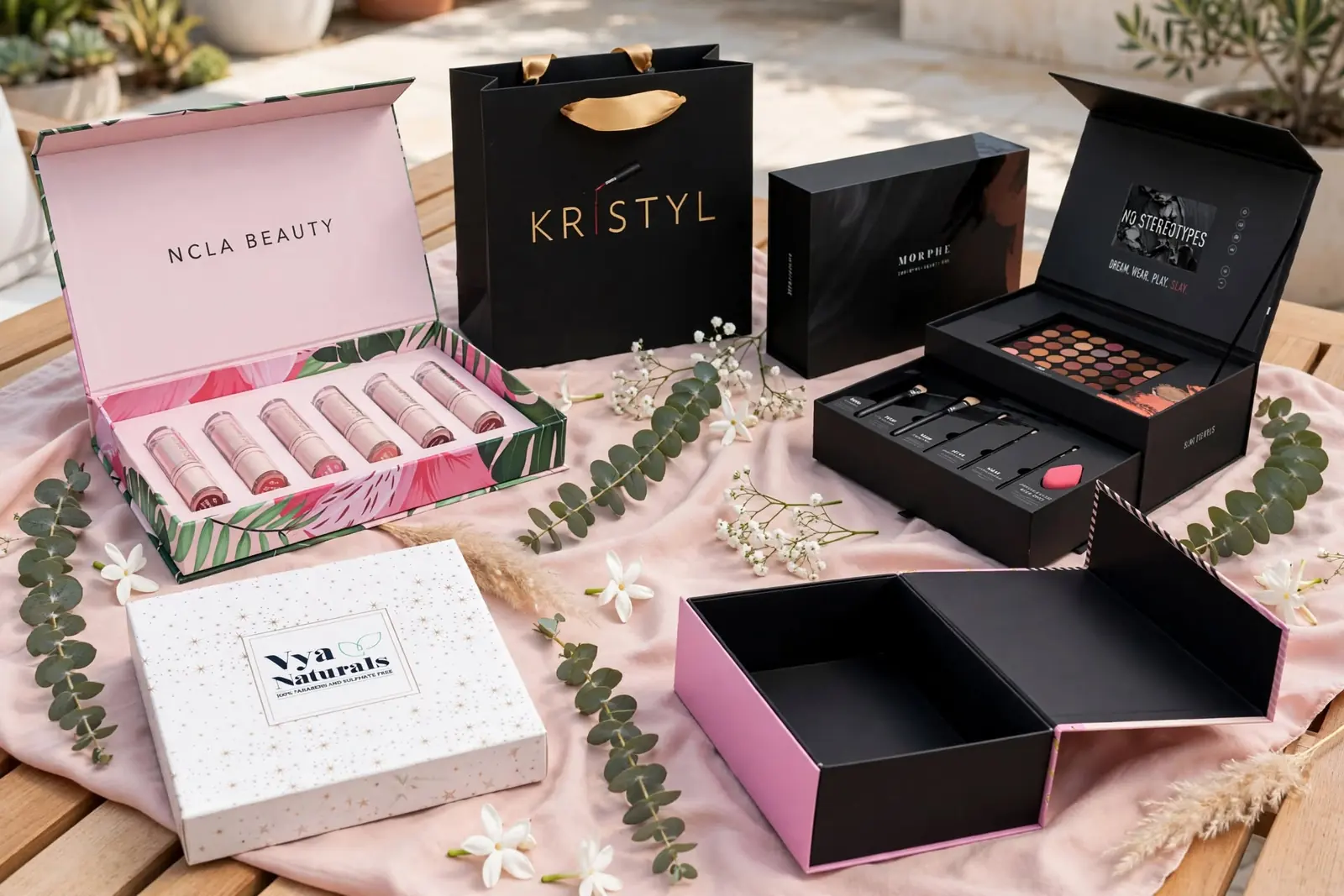 Custom Makeup Boxes in a range of printed designs