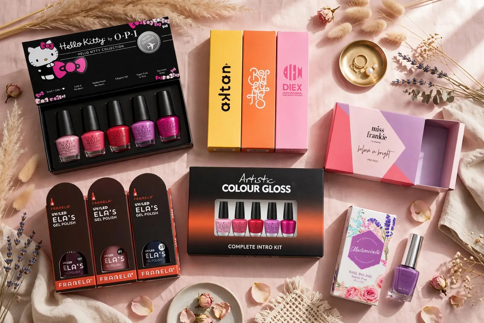 Custom Nail Polish Boxes in a range of printed designs