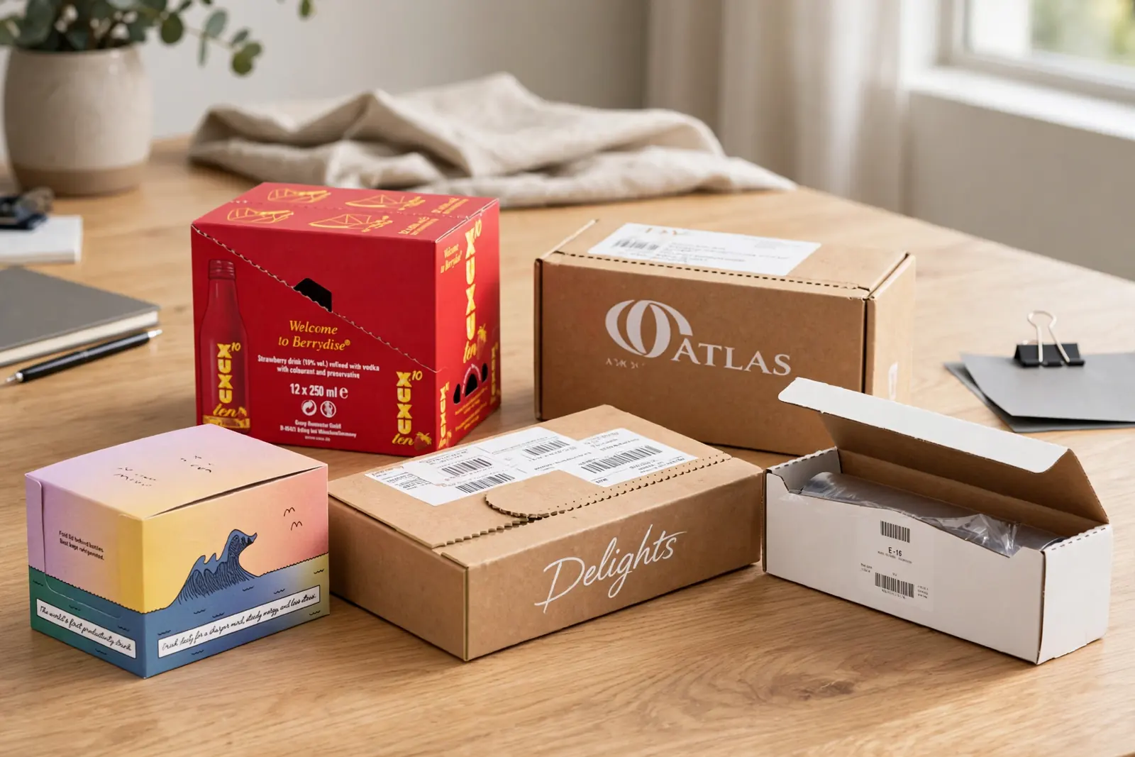 Custom Perforation Boxes in a range of printed designs