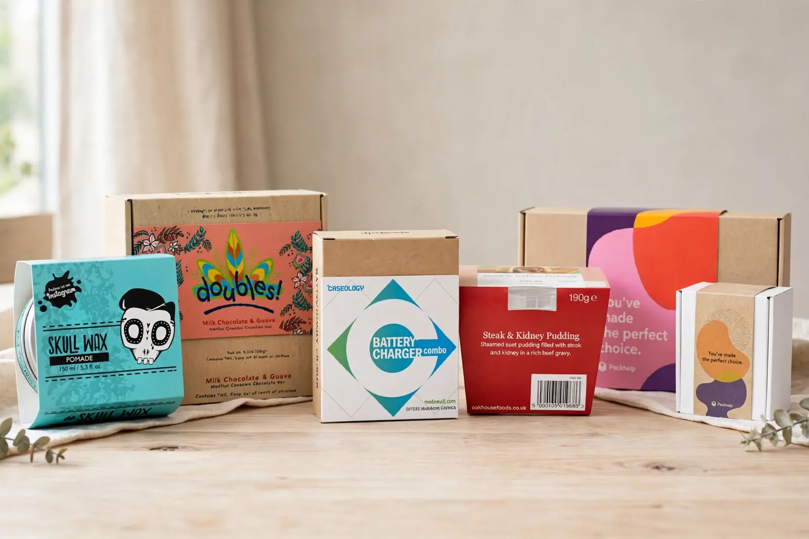 Custom Seal End Boxes in a range of printed designs