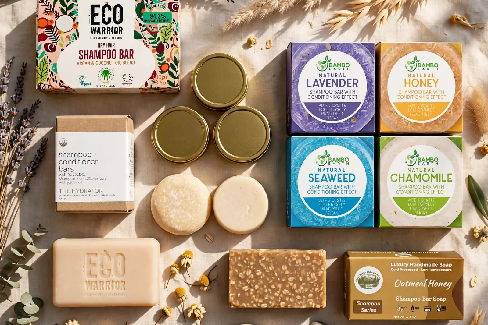 Custom Shampoo Bar Boxes in a range of printed designs