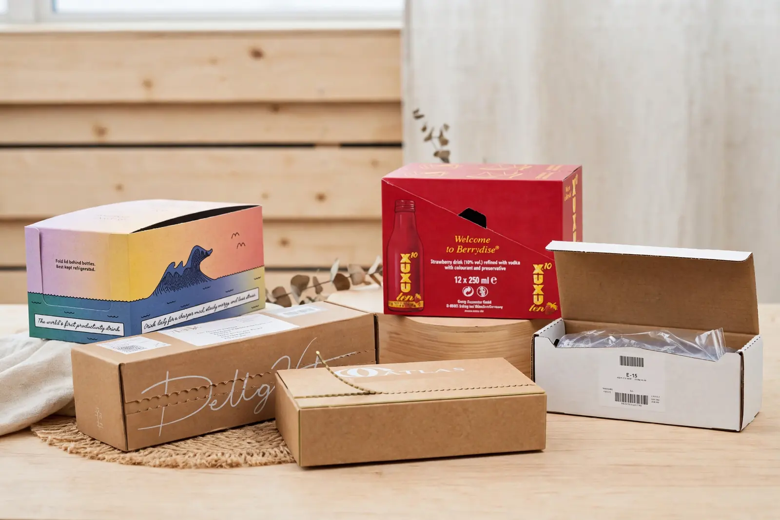 Custom Shipping Boxes in a range of printed designs