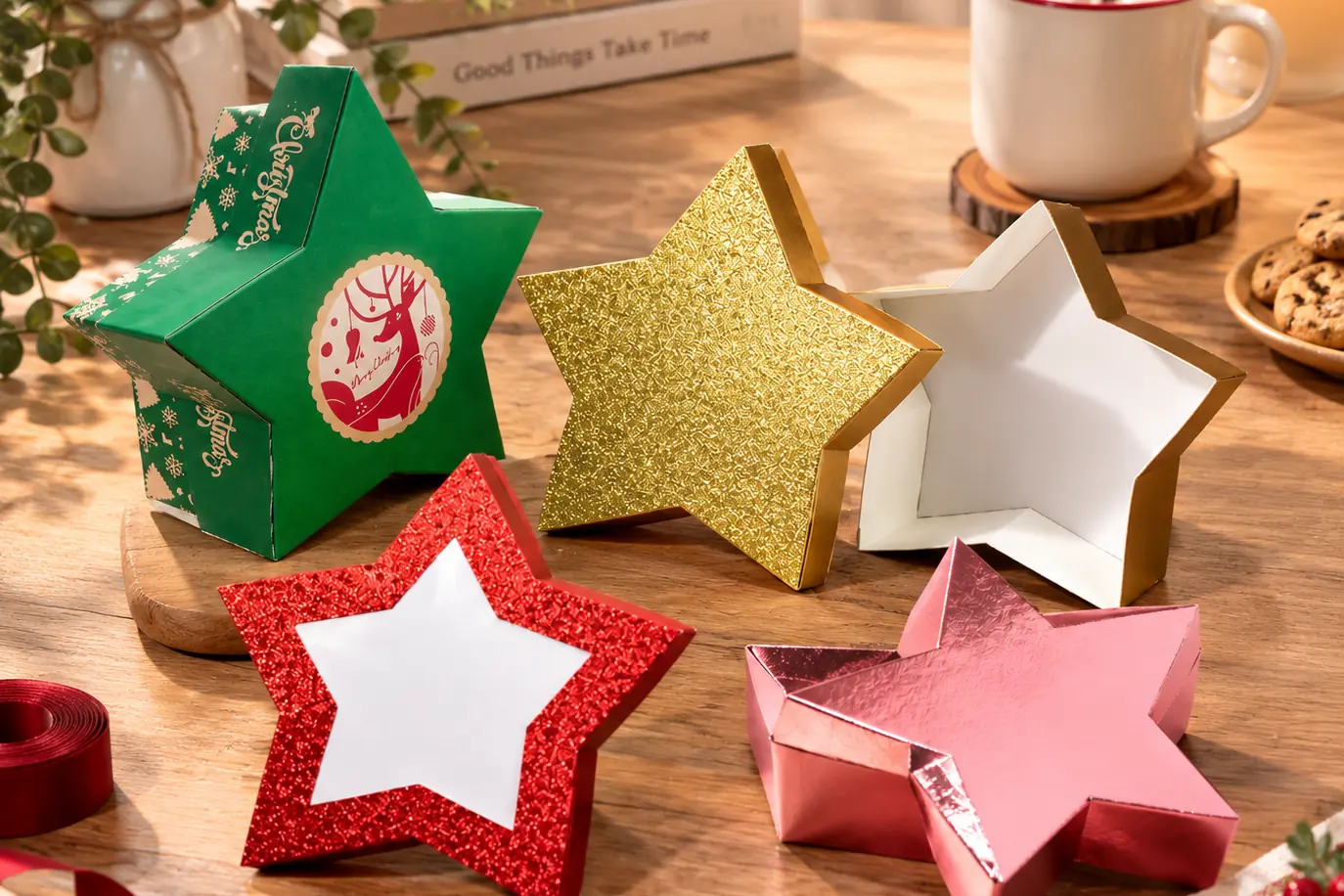 Custom Star Boxes in a range of printed designs