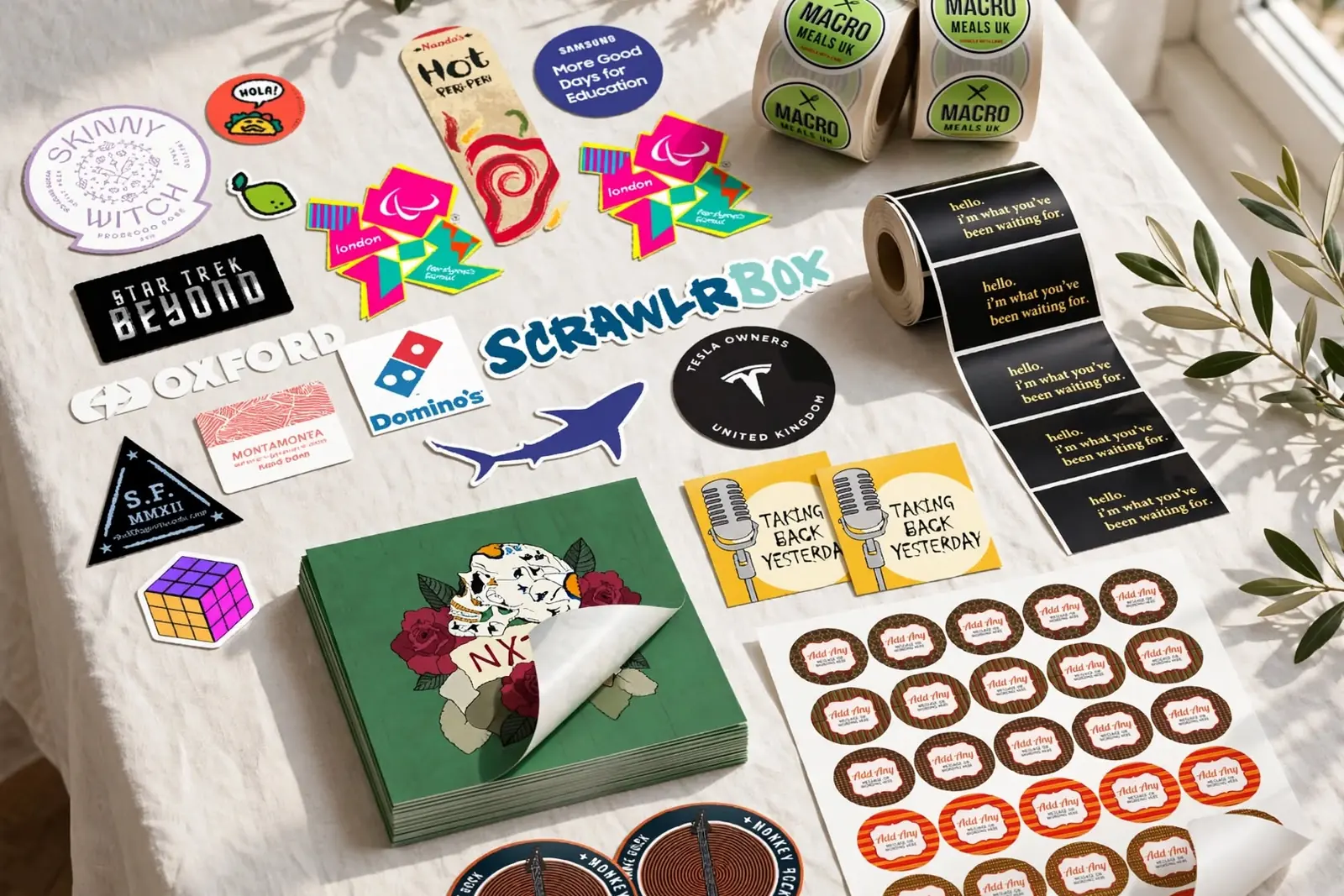 Custom Stickers & Labels in a range of printed designs