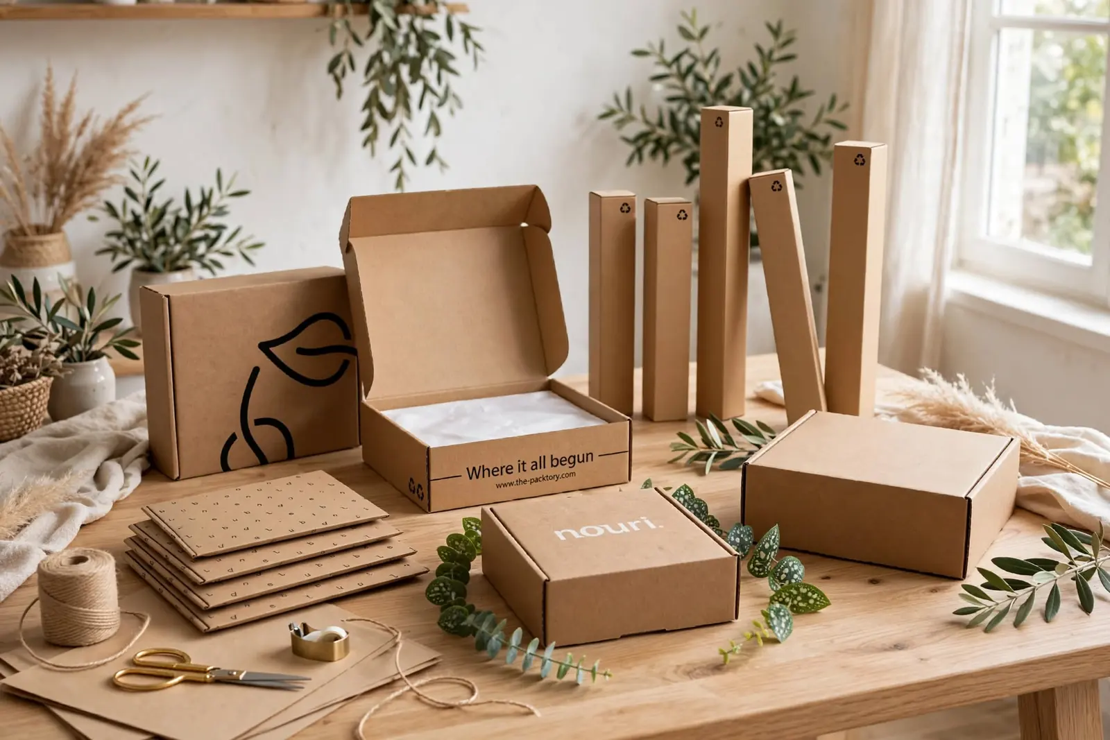 Custom Sustainable Corrugated Boxes in a range of printed designs
