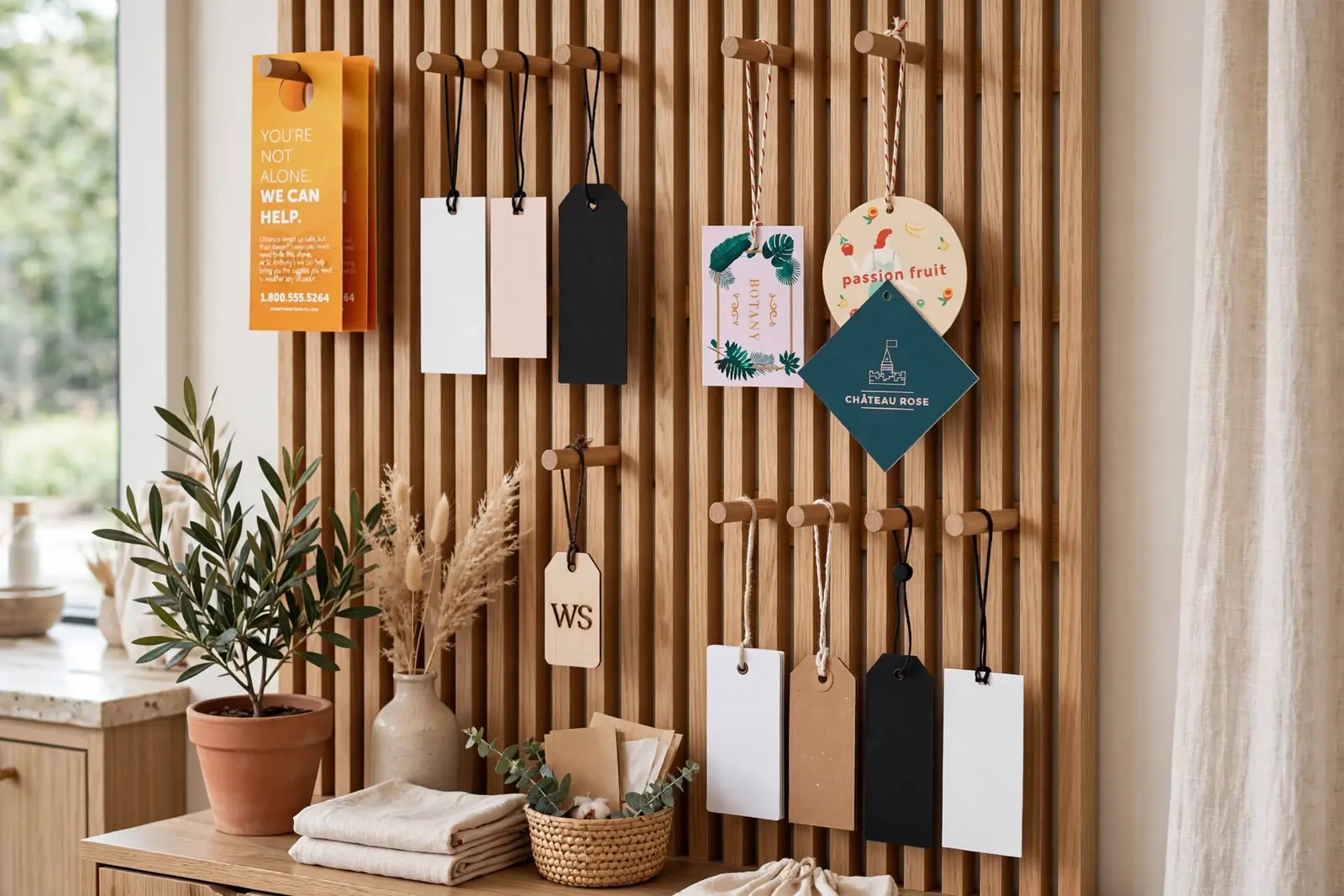 Custom Tags in a range of printed designs