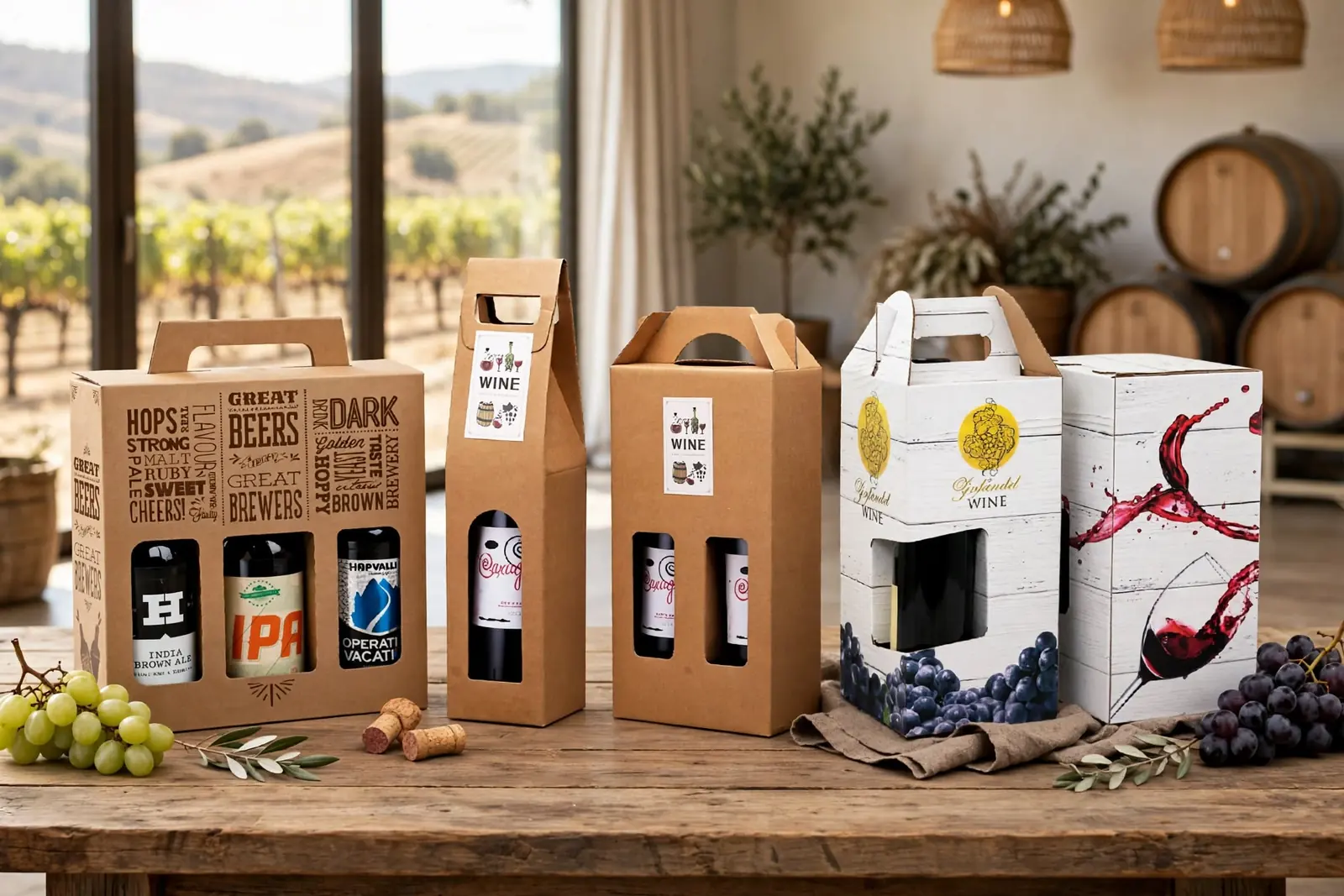 Custom Wine Holders in a range of printed designs